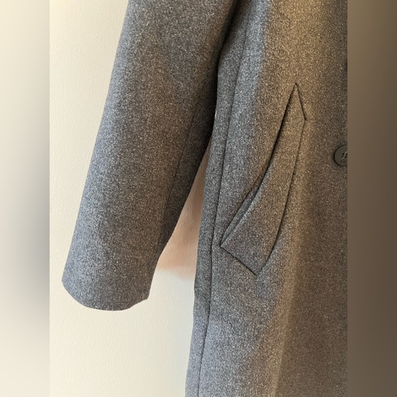 Zara TRF Trafaluc Wool Blend Women’s Outerwear Grey Coat, Size - Small - Picture 4 of 14